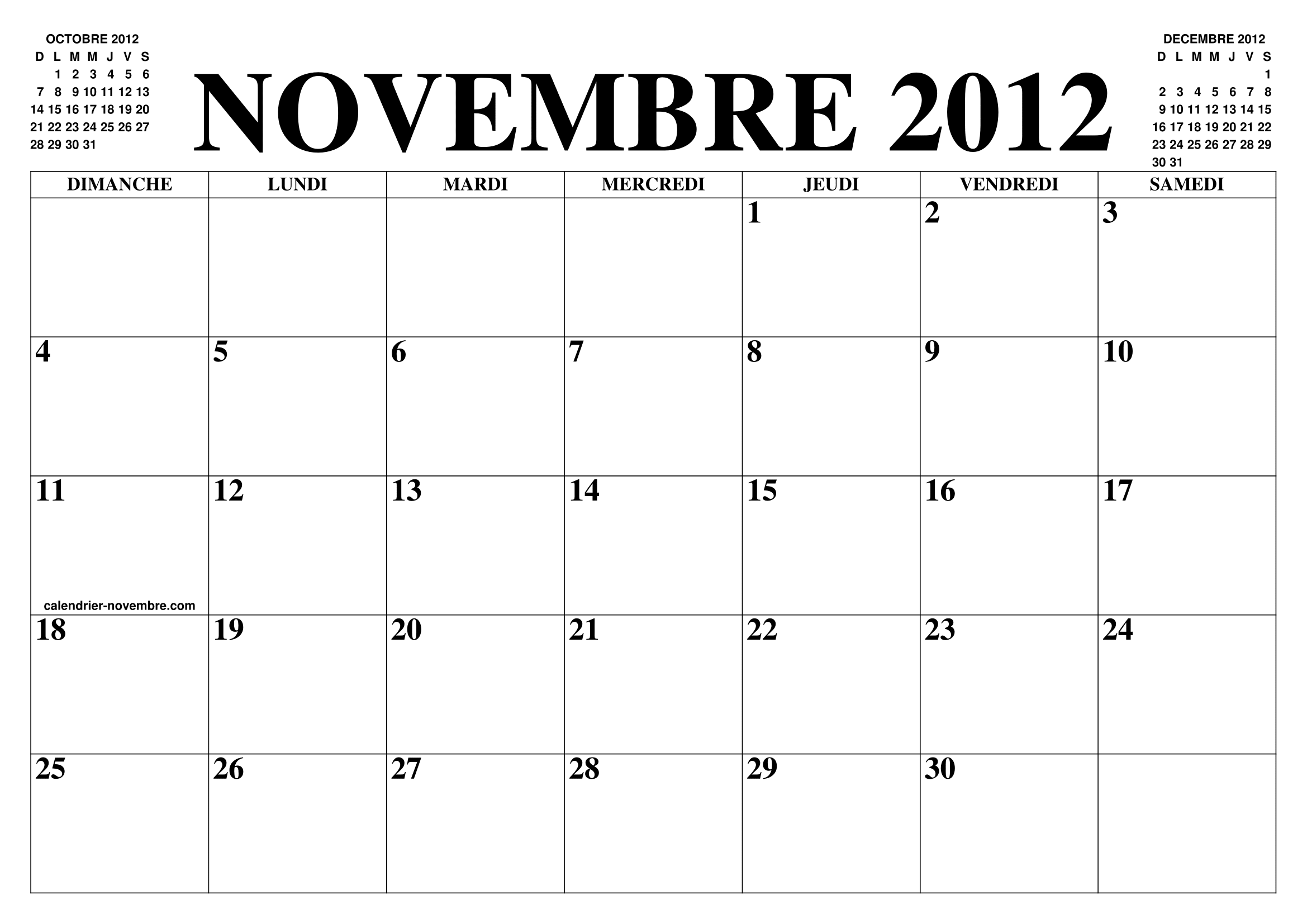 novembre, 2012